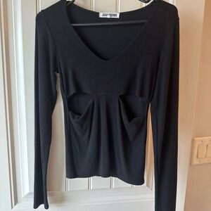 Joah Brown Fitted Cut Out Long Sleeve